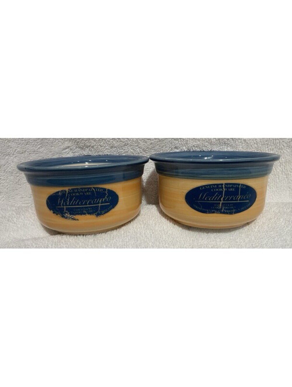 Ulster Ceramics in Ireland Handpainted Cookware βMediterraneoβ Set Of 2 Ramekin